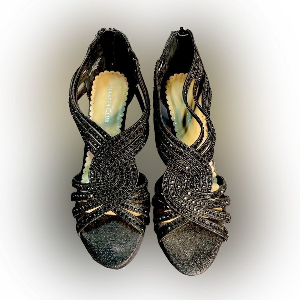 Charter Club - black sparkle heels